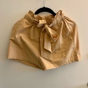 Nude Paperbag Shorts
